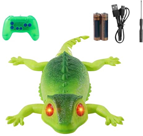 Jouet Gecko Grimpant Mur - Design Robot Électrique, Rechargeable avec Lumières LED, Deux Modes de Jeu, Mouvement Réaliste, Divertissement Interactif | Pour Préscolaire Maternelle Garçons Fille