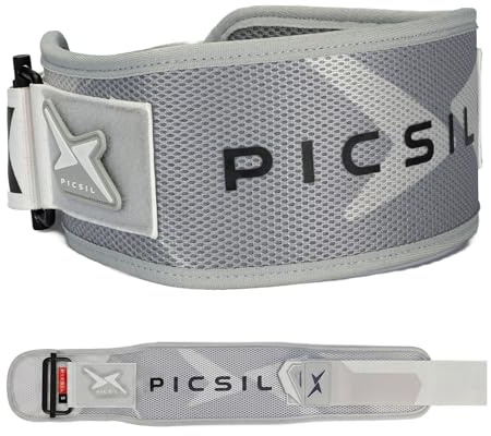 PICSIL Ceinture Lombaire, Support Musculation, Maillage 3D - L, White