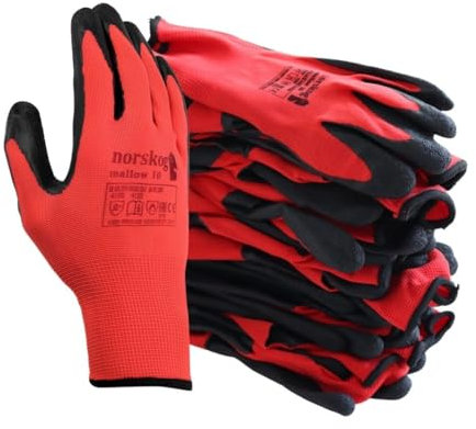 norskog Mallow Arbeitshandschuhe Lederhandschuhe Herren Handschuhe Schutzhandschuhe Gartenhandschuhe Montagehandschuhe Bauhandschuhe Lagerhaus Garten Baustelle 12 Paare Gr.11