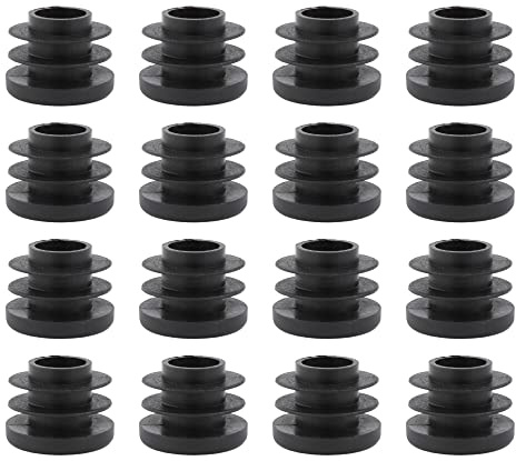 Lot de 16 bouchons à lamelles ronds - Capuchons de protection - Capuchons de protection - Bouchons en plastique - Bouchons d'extrémité (diamètre 35 mm, rond)