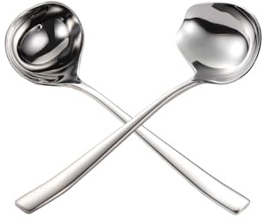 Wenkoni Small Gravy Sauce Ladle,18/10 Stainless Steel Ladle With Pouring,Dishwasher Safe.