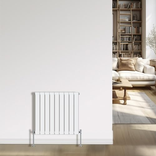 NRG Radiatore Moderno Bianco 600x612mm Singolo Pannello Piatto Riscaldatore Interni Designer Radiatori Bagno Orizzontali