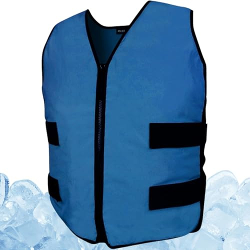 Blobuste Ice Vest for Men & Women, Adjustable Cooling Vest with 84 Ice Cells, Reusable Cold Pack Jacket for Motorcycle, Construction, Outdoor Work (S-5XL)