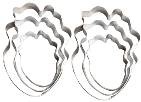 HOLIDYOYO Juego De 6 Cortadores De Galletas De Fondant Con Forma De Flor De Acero Inoxidable Para Hornear Pasteles