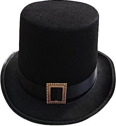 Wayfadacc Modischer schwarzer Zylinderhut, Magier für Magier, Kostüm, Aufführungen, Theateraufführungen, Musikalien, flache Hüte, Erwachsene, Teenager