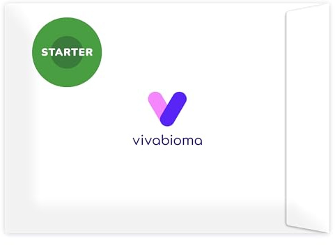 Vivabioma Starter – Mikrobiomtest: Upptäck din biologiska ålder och matsmältningshälsa | Analys med 35+ rapporter, Tarm-hjärna-axel, Ämnesomsättning och Vitaminer | Tarmmikrobiotatest