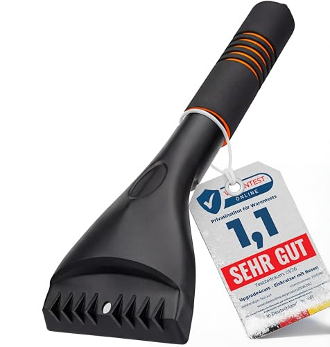 Upgrade4cars Rascador de Hielo para Coche Resistente | Premium Raspador de Nieve con Mango Ergonómico