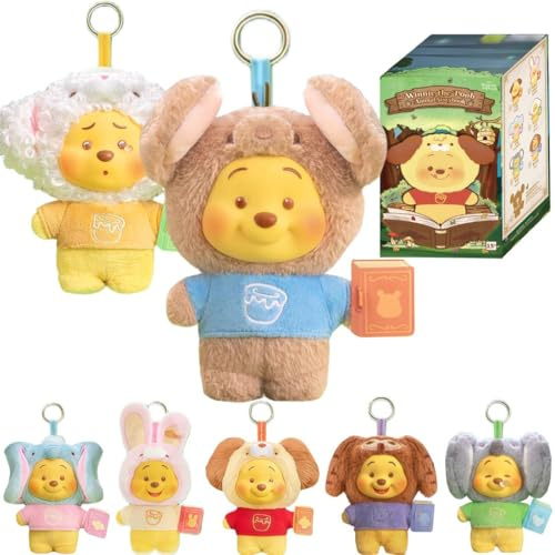 MINISO Disney Winnie The Pooh Animal Storybook SeriesBlind Box Collectible Figurine, Cute Character Design,Birthday Gift(Random 1pc)