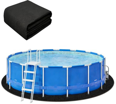 Poolunterlage rutschfeste Unterlage Rund,Pool Unterlage Outdoor,Vorgeschnittene Bodenplane für Aufstellpools & Whirlpools,Ideal für Outdoor, verlängert die Lebensdauer der Auskleidung (Ø305cm)