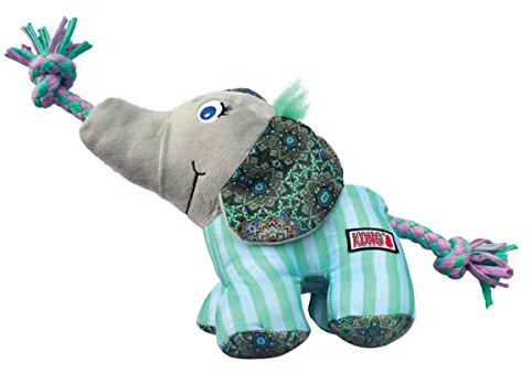 Carnival Knots Elephant Dog Toy, Small/Medium � Durable Knotted Rope, Minimal Stuffing for Less Mess, Fun & Interactive Toy for Dogs, Promotes Playtime, Ideal for Medium to Small Dogs.