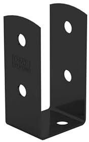 GRUNDLINE Screw on U Post Anchor - Post Anchor 50 x 50 - Post Holder - U Profile Steel - Ground Anchor for Wooden Posts - Post Shoes - Support Foot Fence Post - Support Shoe - Wood Connector