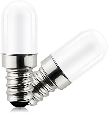 Bigzom Kühlschranklampe E14 LED Glühbirne E14 1.5w, Warmweiß 3000K lampe,Ersatz für 15W Halogenlampen,85Ra 360° Glühbirne für Kühlschrank Nähmaschine 220-240VAC, 2er Set