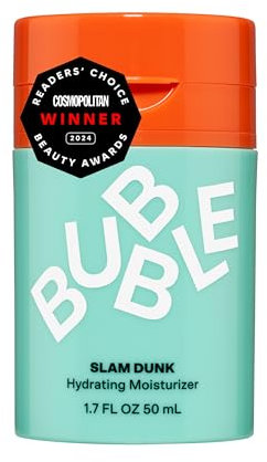 Bubble Skincare Slam Dunk Hydrating Face Moisturizer - Lightweight Face Lotion With Vitamin E + Aloe Vera - Daily Facial Moisturizer for Normal + Dry Skin - Skin Care with Blue Light Protection (50ml)
