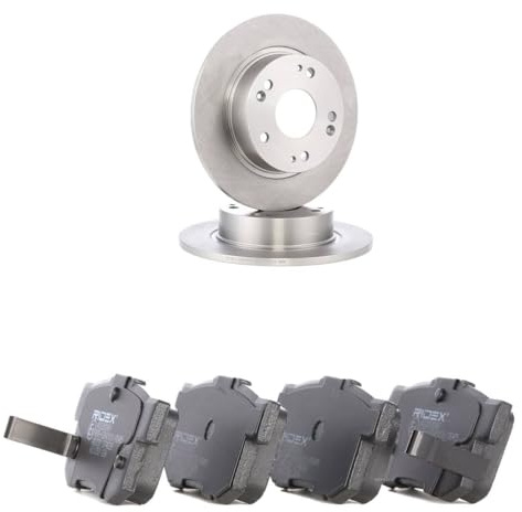 RIDEX 3405B2454 Juego para eje Kit de discos de freno y pastillas Trasero Chapa antichirridos compatible con HONDA Accord VII Berlina CL, CN