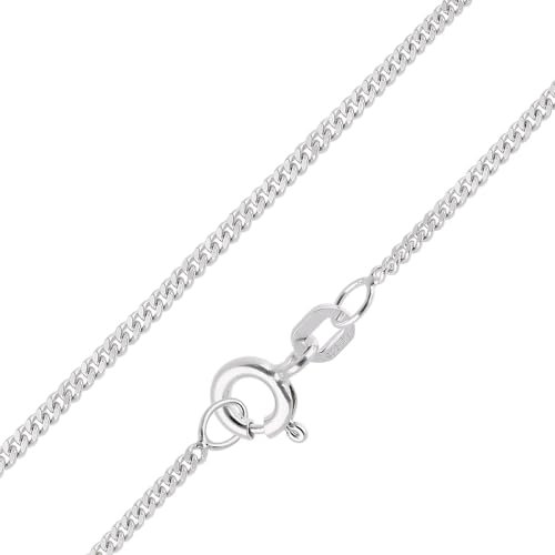 trendor Panzerkette Für Anhänger Silber 925 Robuste Halskette 1,6 mm zauberhafte Kette für Frauen, wunderschöne Silberkette 15711-42 42 cm