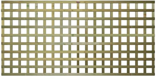 Privacy Square Flat Top, 6ft x 3ft Wooden Fence Panel Trellis Topper, Extender for Garden Fencing | Decorative Boundary Wall Lattice Extension (Wide: 182cm x High: 90cm)