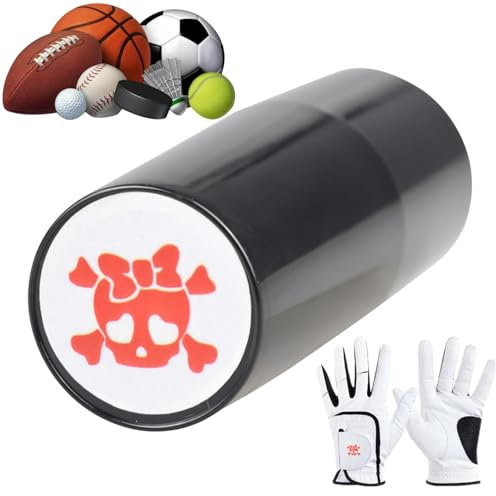 SVCEQZE Tennisball-Stempel, Schleife, Totenkopf-Muster, wiederverwendbar, wasserdicht, tragbares Sportzubehör für Vater, Ehemann, Freund