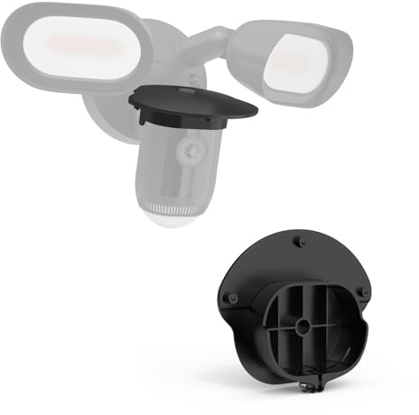 Koroao Sun Rain Shade Camera Cover Compatible with R-ing Floodlight Cam Wired Pro, for R-ing Floodlight Outdoor Weather-Resistant Rain Shield Accesorios (Black)