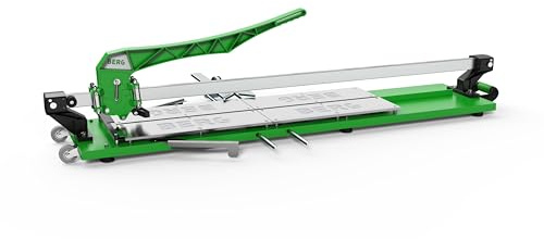 BERG BTC 1250-3G Fliesenschneidmaschine – 1250 mm Schnittlänge I Geeignet für Fliesen 6–20 mm, Rollmaßband I 22 mm HM-Schneiderad I Brechvorrichtungen, Kugellager-Schlitten & Stahlgrundrahmen