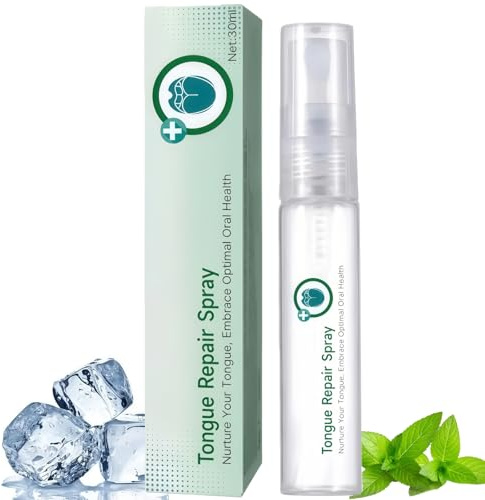 Tongue Repair Spray, Instant Sore Tongue Relief, Mint Breath & Mouth Freshener Spray, Oral Treatment for Mou-th and Ton-GUE, Dry Mouth Relief Sprays for Dryness, White Coating and Bad Breath