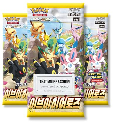 Evolving Skies Eevee Heroes Korean 3 Booster Packs | TCYM authenticated | Korean Pokemon Cards | Pokemon Evolving Skies Booster Packs | Pokémon Schwert und Schild