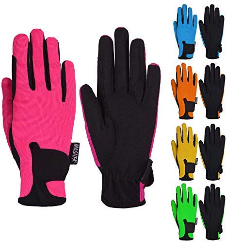 Mashfa Pink/Age 12-14 Years - Riding Gloves - Horse Riding Accessories - Boys & Girls Riding Gloves Equestrian Winter