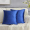 Samt Blau Kissenbezug 40 cm x 40 cm Kissenbezüge Sofakissen Kissenhülle Dekokissen für Wohnzimmer Schlafzimmer Auto 2er Pack