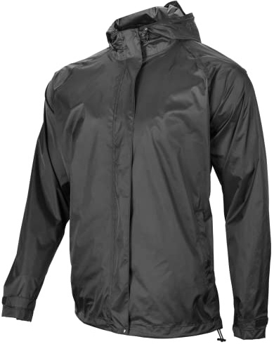 ROCKBROS Rain Jacket for Men Women Unisex Raincoat Waterproof Windproof Cycling Jacket Breathable Reflective Rain Poncho with Hood for Motorcycle Camping Hiking Black