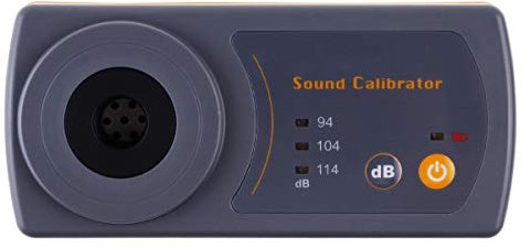 Funzione di registrazione dei dati Livello sonoro Decibel Meter con Display Retroilluminazione Alta Precisione Misura 30dB ~ 130dB Strumento Compatto Professionale (Calibratore del Livello Suono)