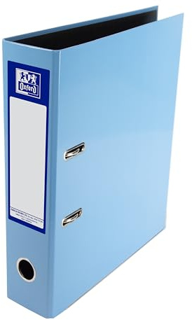 Oxford Premium A4 Lever Arch File, Light Blue Single Folder, Heavy Duty