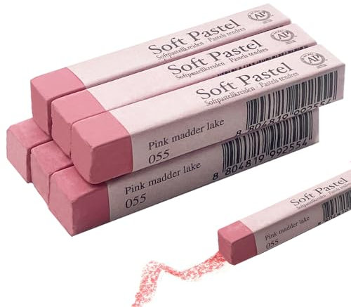 iNelihoo 6 Stück Weiche Pastellkreide Set ungiftig Künstler Quadratische Softpastellkreide Professionelle Weichpastell Buntstifte Einfarbig Zeichnung Soft Pastels für Anfänger Profis