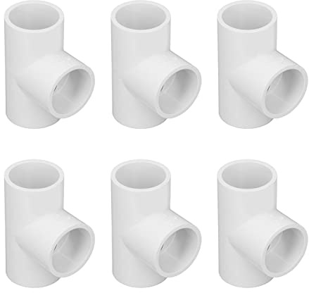 12 Pezzi Connettore a T a 3 vie 20mm 25mm 32mm Connettore per tubo in PVC Raccordo per la distribuzione dell'acqua idraulica (25mm)