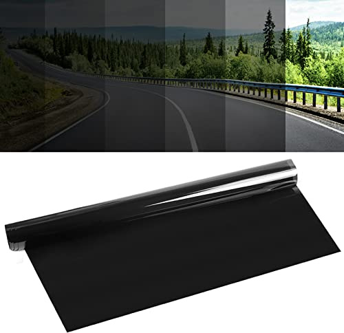Mioloe Film teinté pour Voiture - 5%/20%/35%/50% VLT - Film teinté pour Voiture - Autocollant occultant - Protection UV - Accessoire de Voiture - 50 x 300 cm (5% VLT)