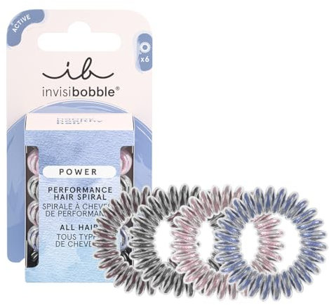 invisibobble Power Haargummis Damen & Männer Starker Halt, Haargummi Set mehrfarbig, reflektierend, Zopfgummi für Sport, extra stark, bunte Haargummis, dickes Haar, 6 Stück