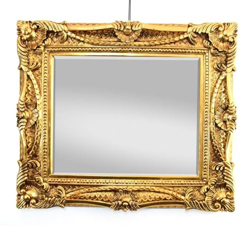 Generisch Cadre photo massif de style baroque 70 x 60 cm, dimensions intérieures 40 x 50 cm, or vieilli, baroque, rococo, vintage, art nouveau, rétro (doré/bronze)