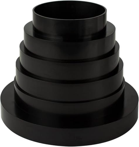 CONTROL GARDEN Reductor Universal para Sistemas Ventilación - Acople Conector para Conductos Ventilación Diámetro Ø 80 100 120 125 150 mm - Reductor Tubo Negro