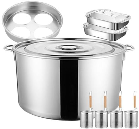 Cuocipasto commerciale a 3/4 fori, set di pentole per pasta con cestello scolapasta e coperchio sospeso, pentole per cottura a vapore per cucinare pesce, verdure, carne, solide e d,