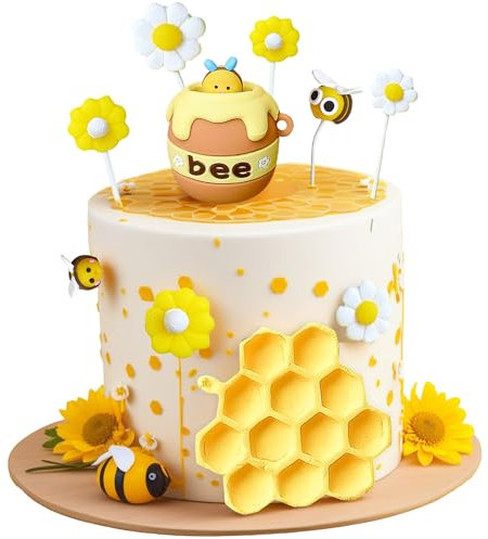 decoración de abeja para pasteles topper de abeja para tortas adornos de abejas tiernos para pasteles decoraciones de panal de miel toppers de abejas para cupcakes para baby shower cumpleaños despedid