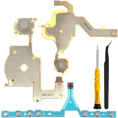 ZHUROUPU Riktningsknapp Ersättningsknapp Vänster Knapp Höger Numeriskt Tangentbord Flexibel Kabel för Sony för PSP 3000 3001, Vänster och Höger Knappar för PSP 3004/3008 (TA-092/TA-093)
