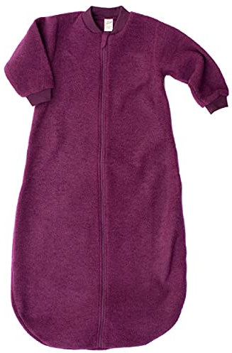 Lilano, Merino Flausch Schlafsack mit Arm, 100% Wolle (kbT) (Beere, 98-104)
