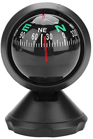 Black Adjustable Ball Night Vision Compass Boat Dash Mount, Adjustable Dash Car for Car Marine Boat Ship