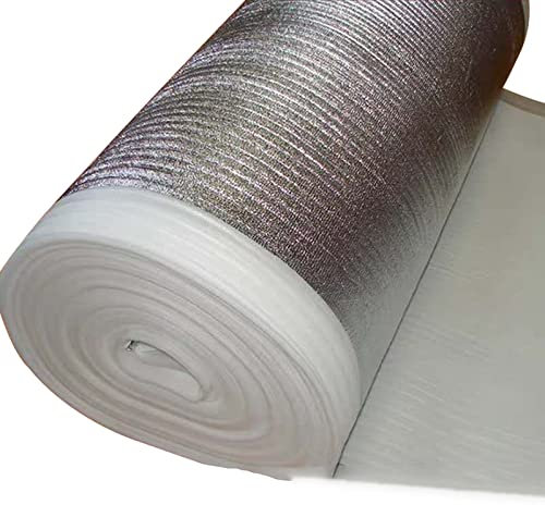 HARICSET Foglio di Alluminio Isolamento Anticalpestio Sottopavimento per Laminato Spessore 2 mm di Isolamento Acustico da Calpestio Isolamento del Pavimento per Parquet Laminato(Size:1 * 35m)