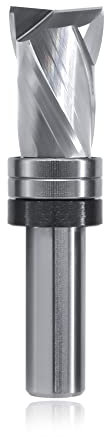 Akylin Solid Carbide Spiral Flush Trim Router Bits 1/2“ Shank,1-3/16 CL Compression Flush Trim Bit,Up&Down Cut for Wood Flush Trimming,Shank Bearing 2+2 Flutes(1/2“ SD,3/4 CD ,1-3/16 CL)