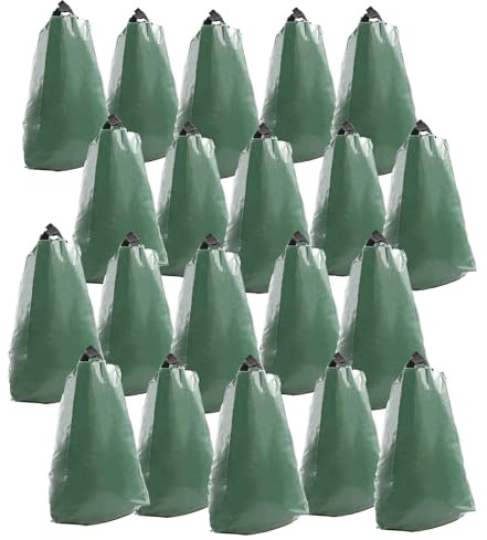 Wiltec 20x Baumbeutel 75L, Wassersack für 35-40 mm dicke Bäume, Bewässerungssack aus PVC für Bäume zur langfristigen Wasserabgabe bei Trockenheit