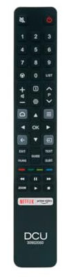 DCU Tecnologic | Telecomando TV, telecomando per televisori TCL contiene pulsanti per Netflix, Prime Video, colore nero