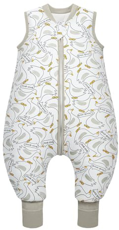 MIKAFEN Saco de Dormir de Invierno para bebé, algodón, Saco de Dormir para niños 2,5 tog con piernas,95-105cm/3-4 años,Pato