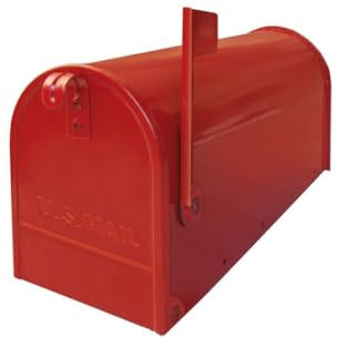 Buzón de chapa galvanizada estilo americano Alubox America rojo
