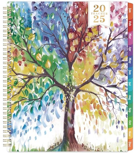 Teacher Planner 2026-2027 - Academic Planner 2026-2027, JUL. 2026 - JUN. 2027, 8.5'' x 11'', with Monthly Coated Tabs + Inner Pocket