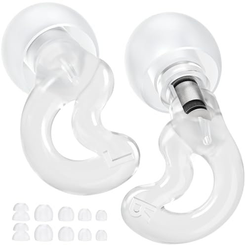 Relaxcharm bouchons d'oreilles concert,19 dB bouchon d oreille anti bruit,réutilisables earplugs concert pour musique,soirée,festival,club-confortable-XS/S/M/L tips