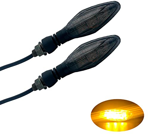 McGoing Motorcycle Turn Signal Kit LED Universal High brightness IP67 Waterproof DC12V E mark (Smoke X 2, 3 LED)